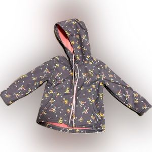 BODYGLOVE Fleece Raincoat 3T Grey Flower Patterned